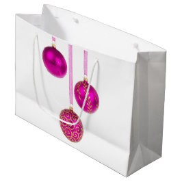 Sacola Para Presentes Grande Enfeites de natal cor-de-rosa Grande Saco para Pre