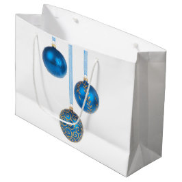 Sacola Para Presentes Grande Enfeites de natal de Bola Azul Grande Saco de Pres