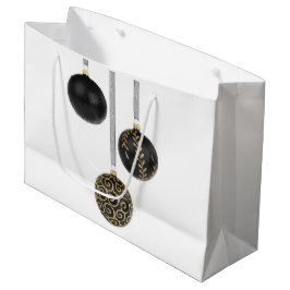 Sacola Para Presentes Grande Enfeites de natal Pretos - Grande Saco para Presen