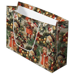 Sacola Para Presentes Grande Enfeites de Natal Vitorianos Antigos