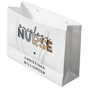 Sacola Para Presentes Grande Enfermeiro de Oncologia Personalizada RN