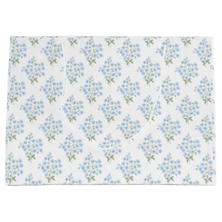 Sacola Para Presentes Grande English Country Muster mit Vergissmeinnichtblumen