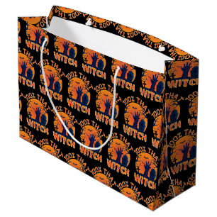 Sacola Para Presentes Grande Engraçado 100% Que Bruxa Halloween