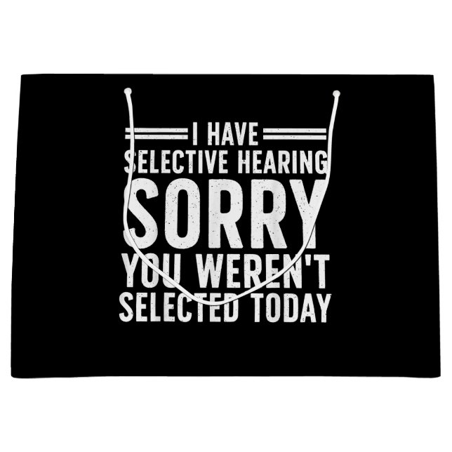 Sacola Para Presentes Grande Engraçado Dito Arte Para Pessoas Sarcásticas Homen (Frente)