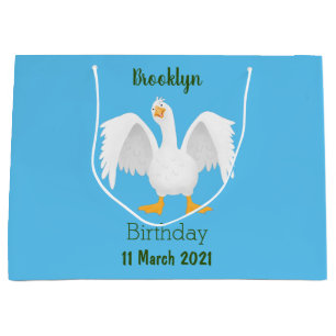 Sacola Para Presentes Grande Engraçado ilustração curiosa de desenho animado de