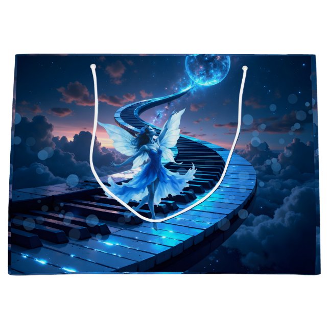 Sacola Para Presentes Grande Ensaio ao Luar – Dançando ao luar. (Frente)