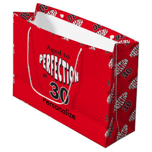 Sacola Para Presentes Grande Envelhecido à perfeição no aniversário de 30 a