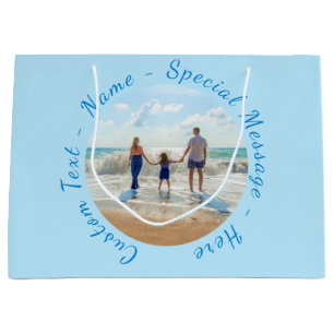 Sacola Para Presentes Grande Envie Sua Foto Bolsa de Presente Texto Personaliza