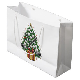 Sacola Para Presentes Grande Equipamento de Golfe Árvore de Natal Golfe de Nata