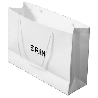 Sacola Para Presentes Grande Erin Elegant Gift Bag em Preto e Branco