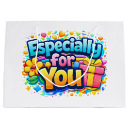 Sacola Para Presentes Grande Especialmente para Você – Design Floral e de Sacol