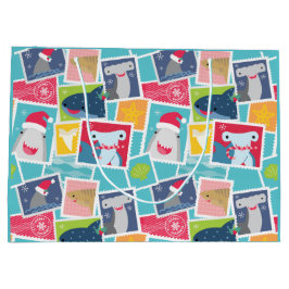 Sacola Para Presentes Grande Espécie de tubarão-gato Natal