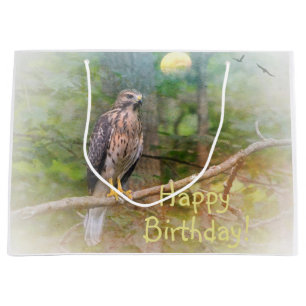 Sacola Para Presentes Grande Espírito do Hawk Birthday