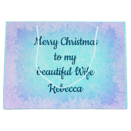 Sacola Para Presentes Grande Esposa de Natal Personalizada