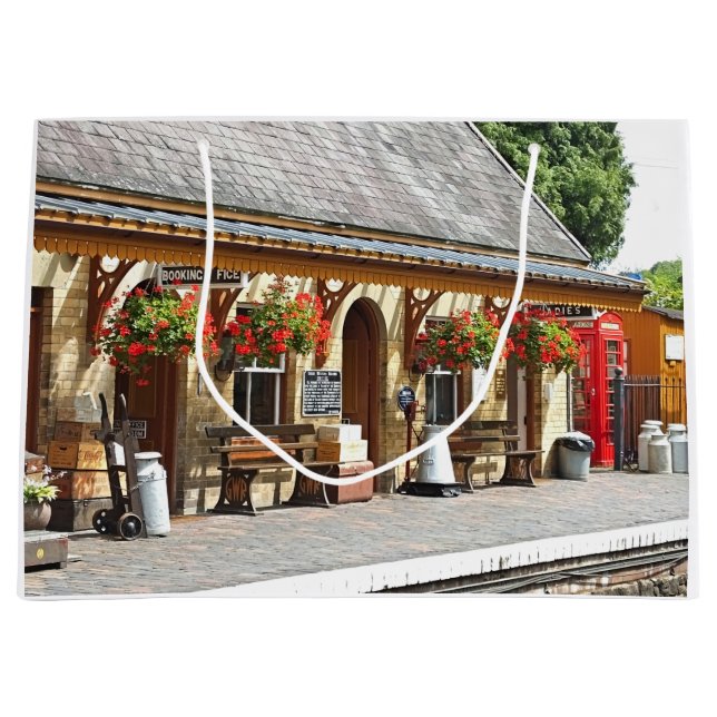 SACOLA PARA PRESENTES GRANDE ESTAÇÃO DE COMBOIO ANTIGO (Frente)