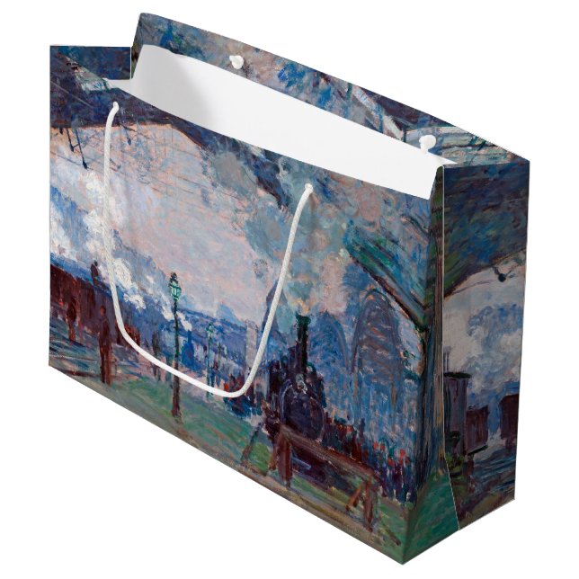Sacola Para Presentes Grande Estação Santo-Lazare, Monet Large Gift Bag (Frente inclinada)