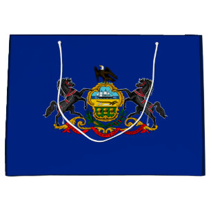 Sacola Para Presentes Grande Estado da Pensilvânia Flag Design