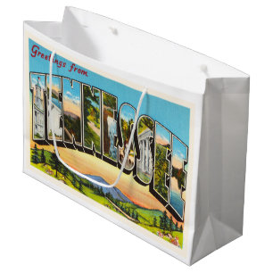 Sacola Para Presentes Grande Estado de lembrança velha das viagens vintage de