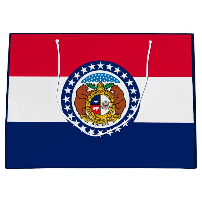 Sacola Para Presentes Grande Estado do Missouri Flag Design (Frente)
