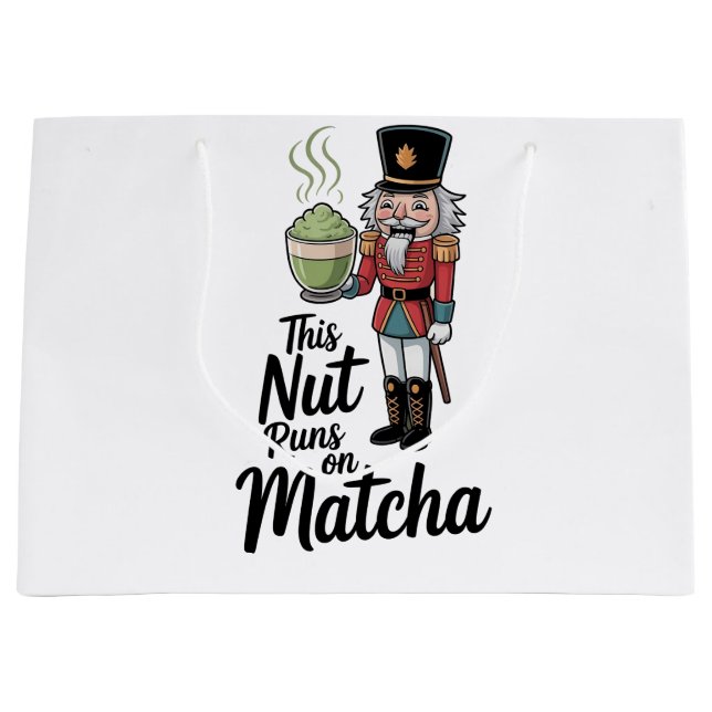Sacola Para Presentes Grande Este quebra-nozes funciona com Noz de Matcha Natal (Frente)