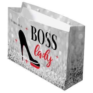 Sacola Para Presentes Grande Estiletto Vermelho Personalizado para Heel Boss La