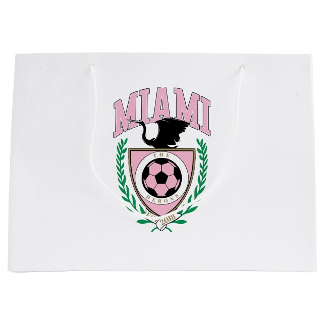 Sacola Para Presentes Grande Estilo de Variação de Futebol de Miami (Frente)