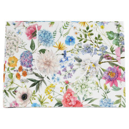 Sacola Para Presentes Grande Estilo de Vintage Design Floral Colorida