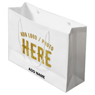 SACOLA PARA PRESENTES GRANDE ESTILO MODERNO PERSONALIZÁVEL BRANCO VERIFICADO CO