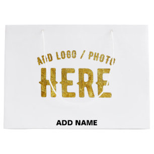 SACOLA PARA PRESENTES GRANDE ESTILO MODERNO PERSONALIZÁVEL BRANCO VERIFICADO MA