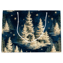 Estrela de Natal Vintage Floresta de Inverno Estre