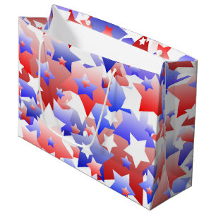 Sacola Para Presentes Grande Estrelas Patriotas