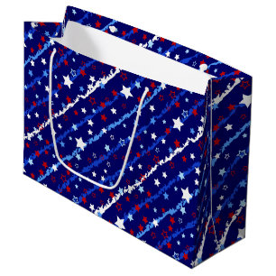 Sacola Para Presentes Grande Estrelas Patrióticas Dão Bag