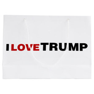 Sacola Para Presentes Grande Eu Adoro Trump