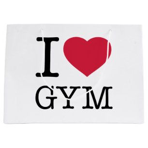 SACOLA PARA PRESENTES GRANDE EU AMO GYM