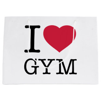 SACOLA PARA PRESENTES GRANDE EU AMO GYM