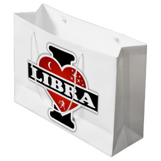 Sacola Para Presentes Grande Eu amo o Libra