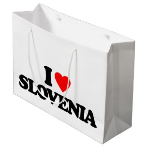 SACOLA PARA PRESENTES GRANDE EU AMO SLOVENIA