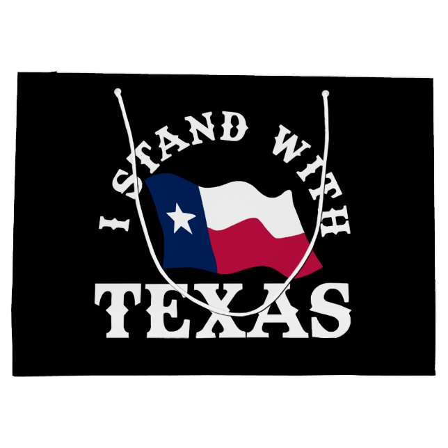 Sacola Para Presentes Grande Eu Fico Com o Texas (Verso)
