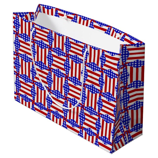 Sacola Para Presentes Grande EUA Flag-Teabag Folding S2-GIFT BAG L (Verso inclinado)