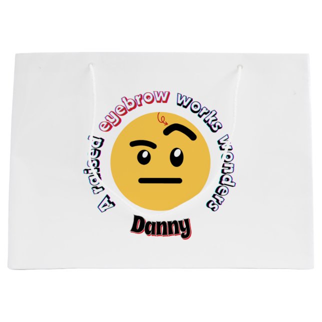 Sacola Para Presentes Grande Eyebrow Sass: A Raised Eyebrow Works Wonders (Frente)