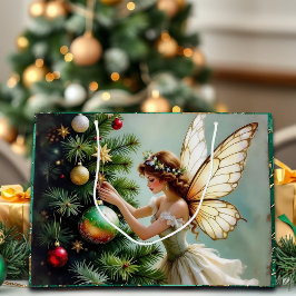 Sacola Para Presentes Grande Fada Anjo Natal Bonito