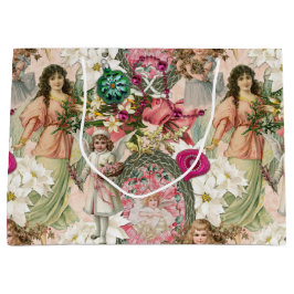 Sacola Para Presentes Grande Faísca do Natal Vitoriano   