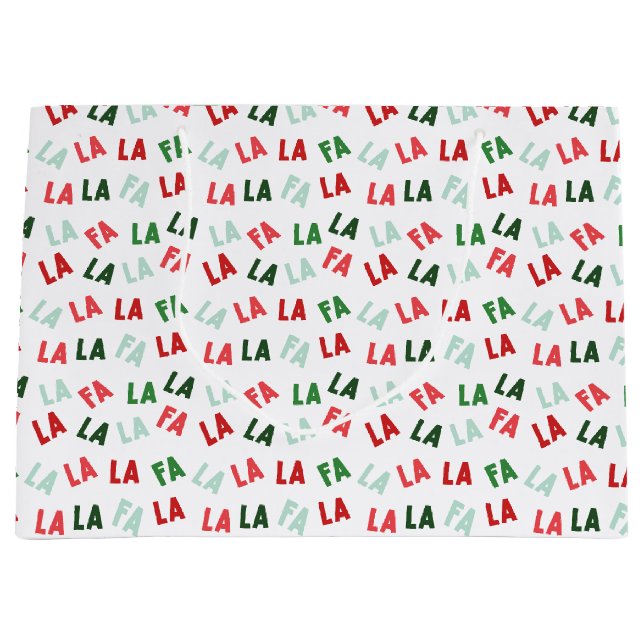 Sacola Para Presentes Grande FaLaLaNatal (Frente)