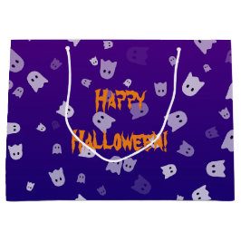 Sacola Para Presentes Grande Fantasmas de Halloween