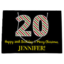Feliz 20º Aniversário e Feliz Natal, Nome Personal