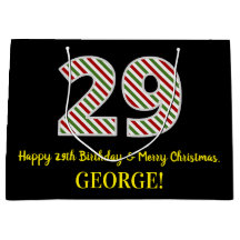 Feliz 29º aniversário e Feliz Natal, Nome Personal