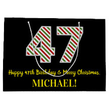 Feliz 47º aniversário e Feliz Natal, Nome Personal