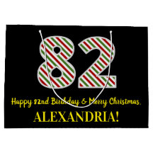 Feliz 82º Aniversário e Feliz Natal, Nome Personal