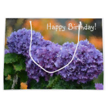 Feliz aniversário Impressionista Roxo Hydrangea