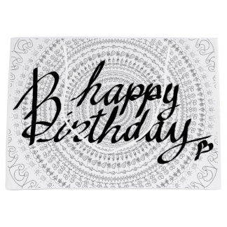 Sacola Para Presentes Grande Feliz aniversário para você.